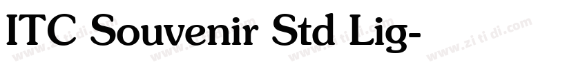 ITC Souvenir Std Lig字体转换
